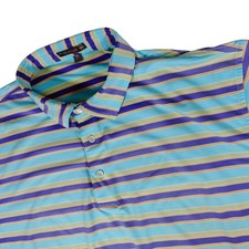 Peter Millar Performance Stretch Striped Golf Polo Shirt Men's XL