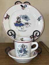 Vintage Set of 3 Shenango China Restaurant Ware Children  s Nursery Rhyme