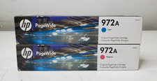 Mixed New/Sealed 2x HP 972A Cyan/Magenta PageWide Cartridge
