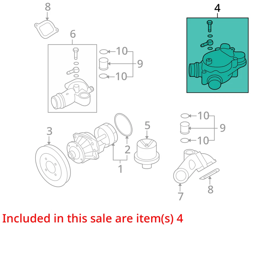 BMW M5 M6 S85 V10 2006-2010 5,0 L carcasa termostato OEM Foto 3 de 4