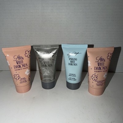 Elizabeth Taylor White Diamonds Perfumed Body Lotion & Wash 1.7 oz Lot