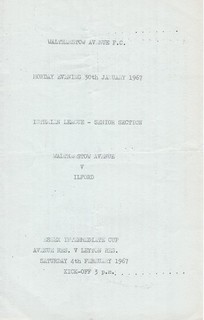 1966/67 Walthamstow Avenue v Ilford Isthmian League very good condition