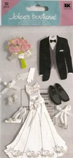 RARE! BRIDE AND GROM ! WEDDING DRESS,  BOUQUET, GLOVES, GROOM TUX, SHOES, RINGS
