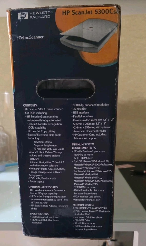 HP Scanjet Flatbed 5300 Color Scanner Copy Fax Email Network New Sealed - Image 3 of 4