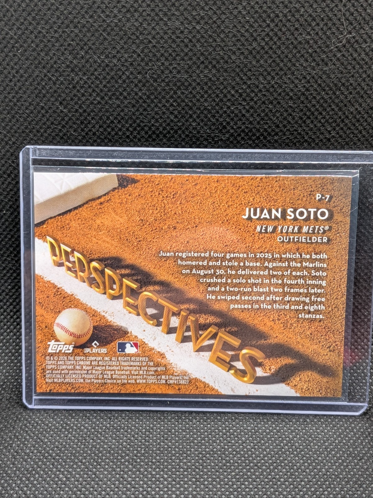 2026 Topps Chrome Juan Soto Perspectives Black Refractor 03 of 10 P-7 view 2