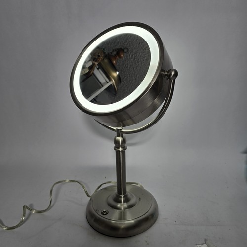 Zadro Lighted Vanity Mirror Dual-Sided Magnified LED Nickel Finish 18" - Picture 3 of 17
