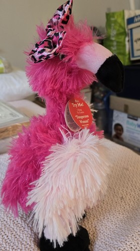 Peluche Dan Dee che canta animato FENICOTTERO ROSA canta donna pericolosa 17" *video - Foto 3 di 5