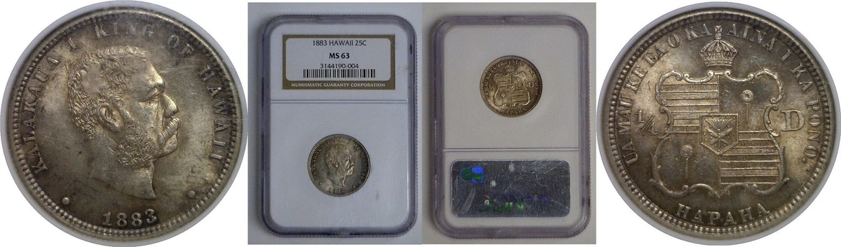 MS 63 Graded 1883 Year Kingdom of Hawaii Coins for sale | eBay