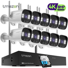 Überwachungskamera Set Außen WLAN Funk 5MP 4K Videoüberwachung 10CH NVR Kamera