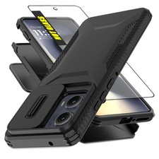 For Motorola Edge 2024 Case,With Camera Lens Cover HD Screen Protector, Military