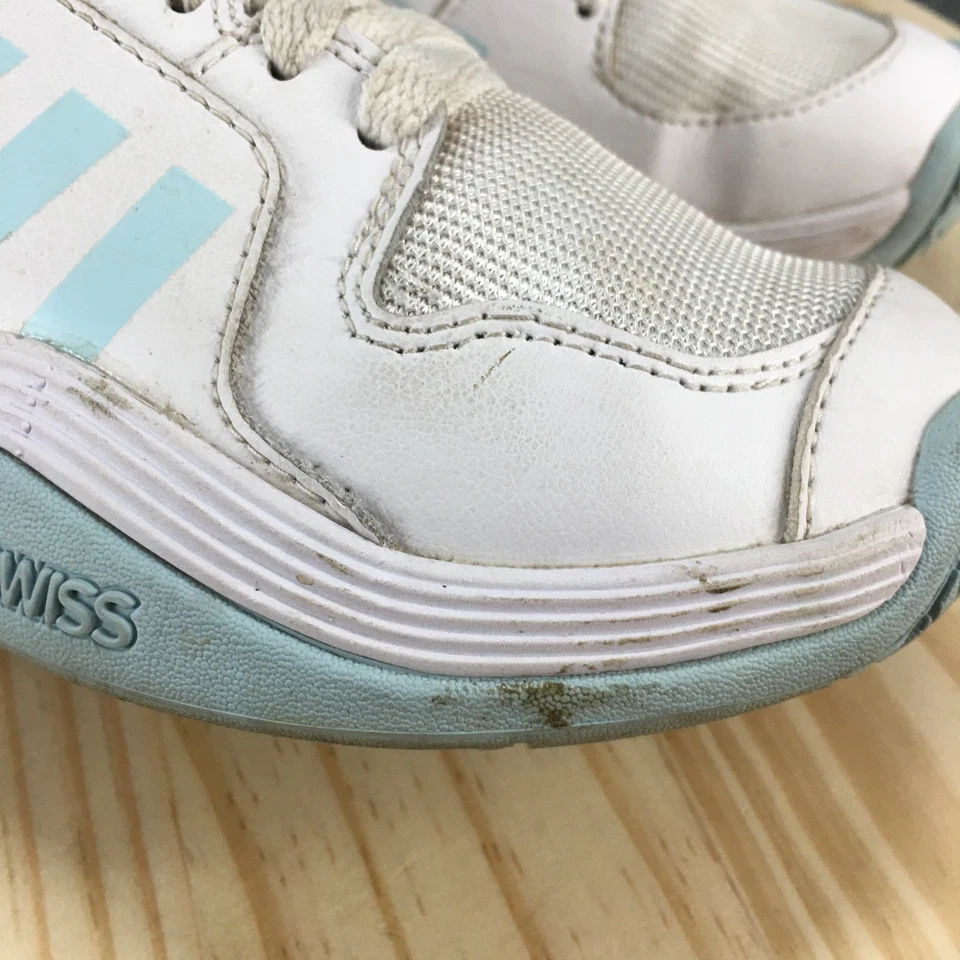 Swiss Shoes Womens 7.5 Court Express Pickleball White Blue Glow 98552-175-M LOW - Image 4 of 4