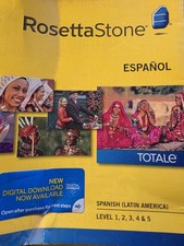 Rosetta Stone Spanish Level 1-5 Version 4 w/Activation Card 2010 PreOwned P1