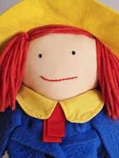 1990 Eden Toys 15 Madeline Doll Red Hair w/ Blue Coat Dress w/ Sweepstakes Tag
