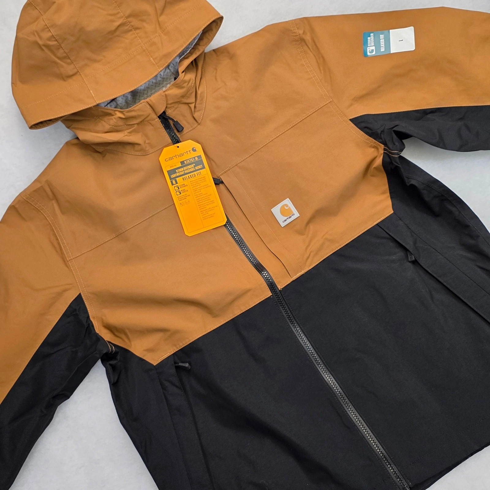Carhartt Men Storm Defender Relaxed Lightweight Packable Jacket Sz M Brown Black
Opens in a new wind
