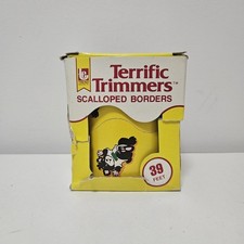 VTG 1981 Terrific Trimmers Scalloped Borders 39' Yellow With Teddy Bears