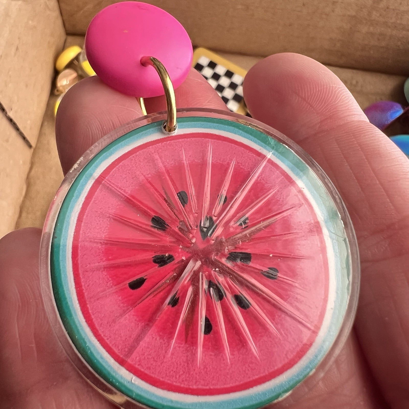 Kitschy Earring Lot Large Statement Colorful Jewe… - image 3