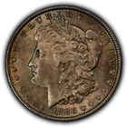 1886 $1 Morgan Silver Dollar - Luster - Neon Accent Toning - SKU-D6796