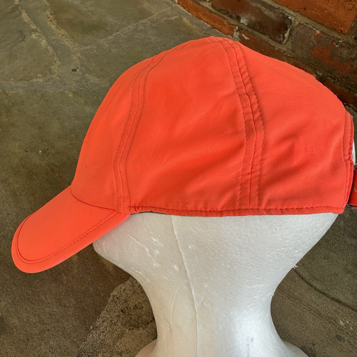 Under Armour Free Fit Running Hat Orange Pink Adjustable Lightweight Reflective View 5