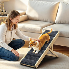 Adjustable Dog Ramp for Couch  Bed, Non-Slip, Portable  Foldable