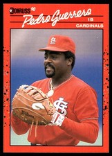 Pedro Guerrero 1990 Donruss #63 Cardinals MLB READ FREE SHIPPING AutographDen