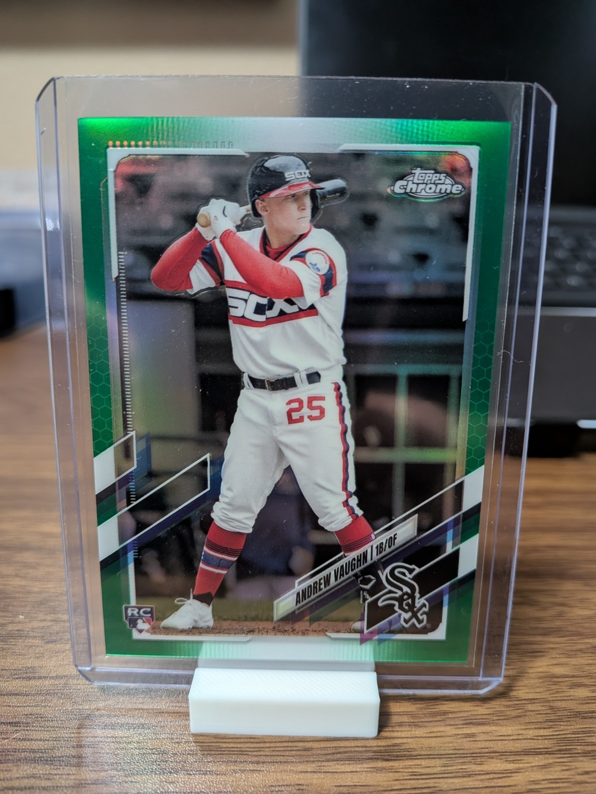 2021 Topps Chrome Update Series Andrew Vaughn #USC72 Green Refractor 59/75 (RC)
