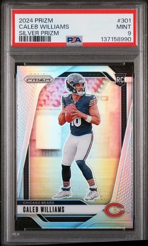 🔥 2024 PANINI PRIZM CALEB WILLIAMS #301 SILVER PRIZM ROOKIE RC MINT PSA 9 🔥