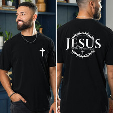 JESUS THE WAY THE TRUTH THE LIFE CROWN OF THORNS GOD CHRISTIAN T SHIRT