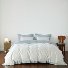 Light Blue Duvet Cover Queen 100 Egyptian Cotton 3 Pcs Set 1 Blue White Duvet C