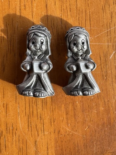 Vintage 1983 Hudson Fine Pewter Precious Moments Nativity Angels Christmas - Picture 1 of 6