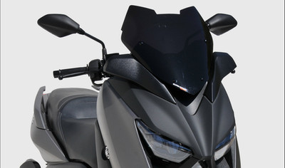 YAMAHA X-MAX 125 250 -18/22- WINDSPRUNGBLASE WINDSCHUTZSCHEIBE ERMAX SPORT SCHWARZ KLAR