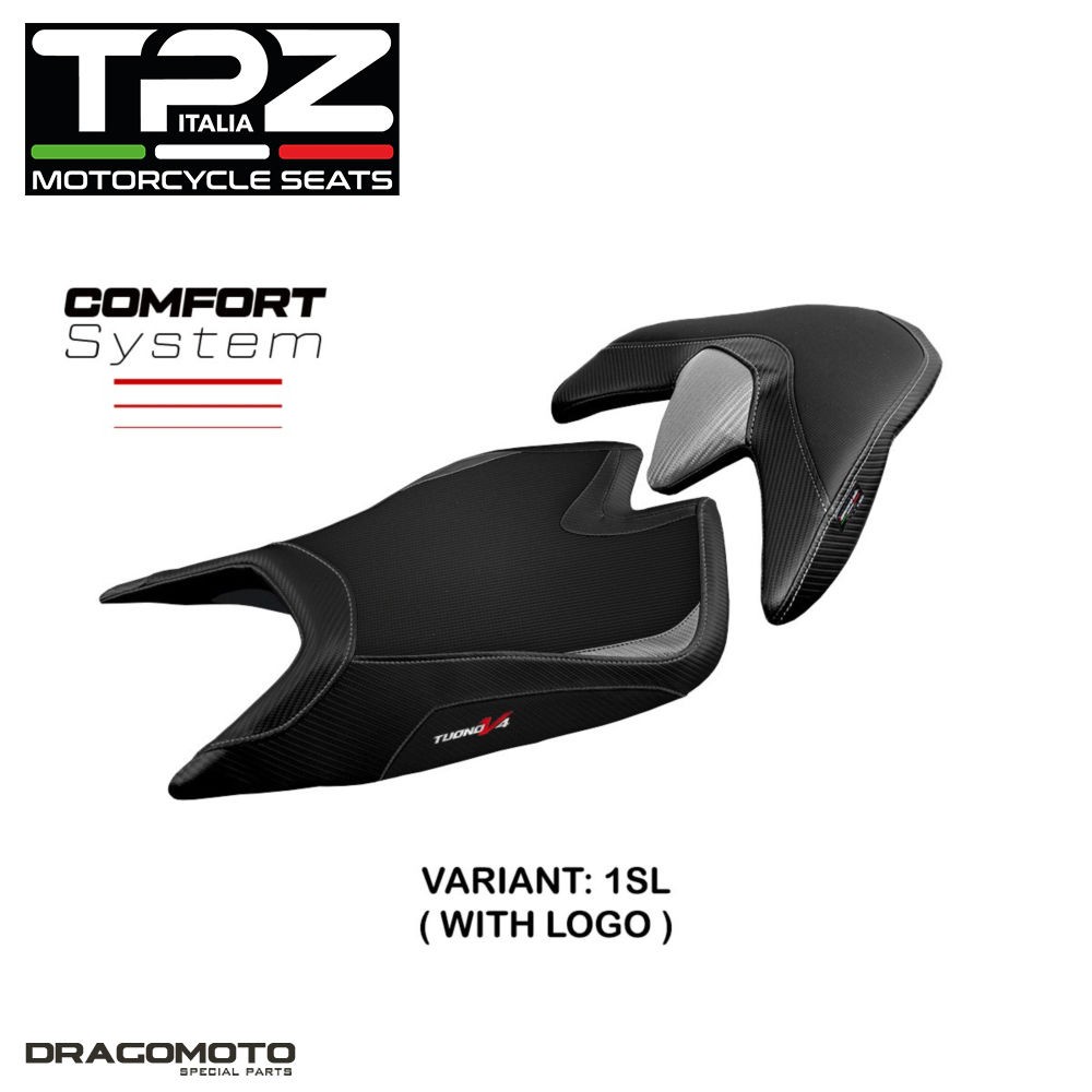 APRILIA TUONO V4 2021-2025 Sattelbezüge ATV421ZC-1SL-1 TPZ silber COMFORT SYS...