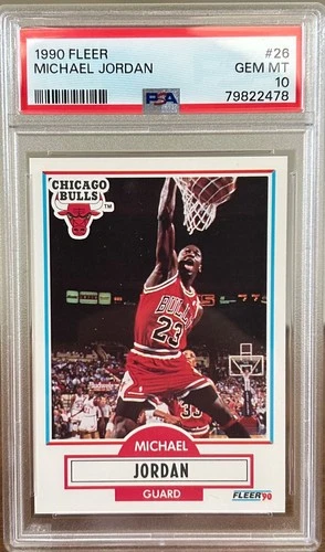 1990 FLEER #26 MICHAEL JORDAN PSA 10 GEM MINT!!! ICONIC CARD!