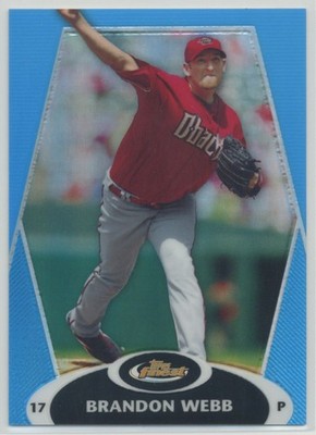 Brandon Webb 2008 Topps Finest Blue Refractor /299 #15 Arizona Diamondbacks