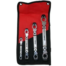 Xforce Line Wrench, Double Flex, Imperial, Set of 4