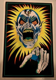 Poster Vintage Scorpione "Bad to the Bone" #1718 Blacklight Velluto 18x24