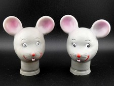 Vintage Mouse Doll Head Lot For Crafting Two Mice
