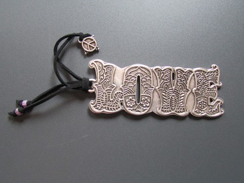 Lucky Brand Love Bookmark Tassels Silver Metal New Vintage in Original Packaging - Picture 4 of 10