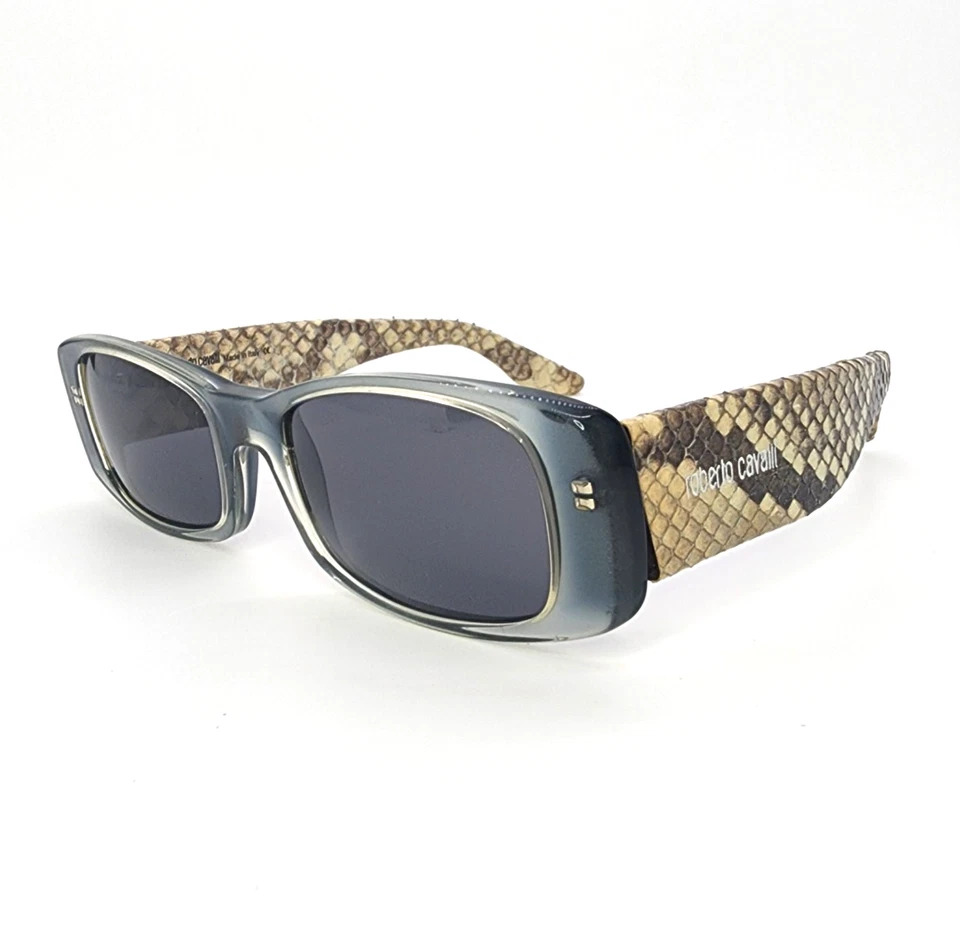 Roberto Cavalli Andromeda Snakeskin Sunglasses Vinyl Case Made in Italy Vintage - Image 3 of 4