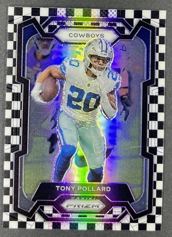 2023 Prizm Tony Pollard #81 - Black & White Checker Prizm SP