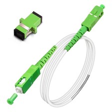 2m White SC/APC To Fiber Optic Internet Cable Single Mode Patch SIMPLEX