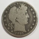 1897 United States "Barber" Half Dollar - About Good (AG) KM#116 - 8080