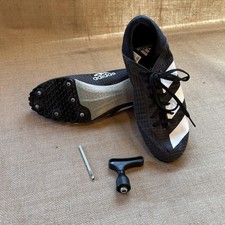 Adidas Sprintstar Shoes Mens 8 Black White Track Removable Spikes Adizero GY9221