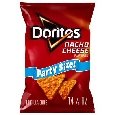 Doritos Nacho Cheese Tortilla Chips 14.5 oz Large Party Size Bag Snack