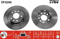 2X Bremsscheibe Trw DF4266 FüR Saab Opel Vectra Fiat Cc Croma Signum 3X Cadillac