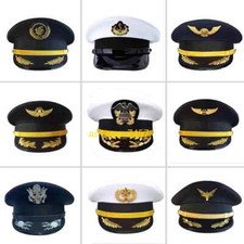 Gorra de Piloto Aerolínea Cosplay Accesorios Capitán Sombrero Fiesta Militar Sombreros Uniforme Regalo Nuevo