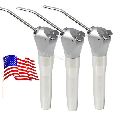 3PCS Dental Air Water Spray Triple 3-Way Syringe Handpiece 2 Nozzles Tips CE