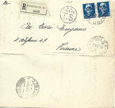 1935 35C PAIR ON RECOMMENDED FROM FLORENCE X DISTRICT