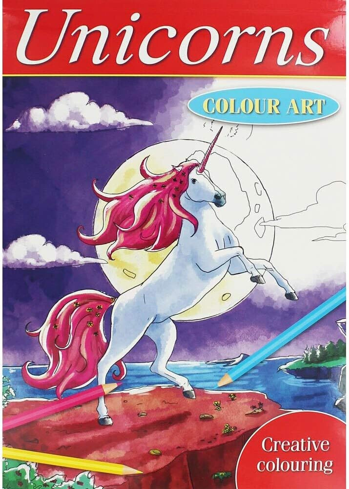 Unicorns Colour Art Creative Colouring Book UNICORN colouring book activity book