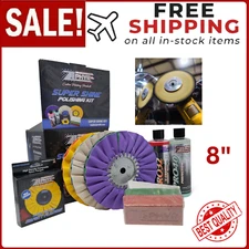 Aluminum Polishing Kit with 8" Polishing Wheels Stainless For Semi Trucks Wheels