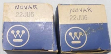 Lot of (2) WESTINGHOUSE 22JU6 Electronic Tubes, "NEW-Old Stock"